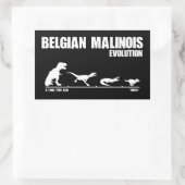 Belgische Malinois-Evolution Rechteckiger Aufkleber (Tasche)