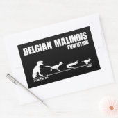 Belgische Malinois-Evolution Rechteckiger Aufkleber (Umschlag)