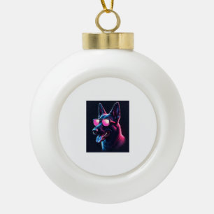 Belgische Malinois Hunde Belgische Malinoiss T-Shi Keramik Kugel-Ornament