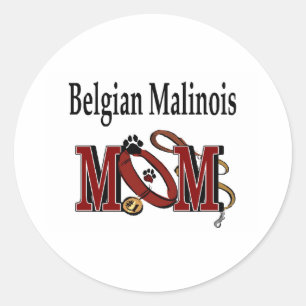 Belgische Malinois-Hunde-MAMA Runder Aufkleber