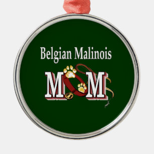 Belgische Malinois-Hunde-MAMA Silbernes Ornament