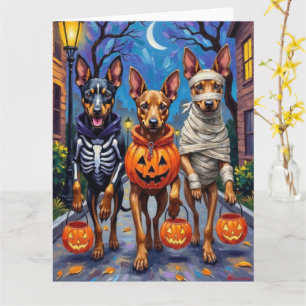 Belgische Malinois Hunde Trick-or-Treating Hallowe Karte