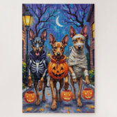 Belgische Malinois Hunde Trick-or-Treating Hallowe Puzzle (Vertikal)
