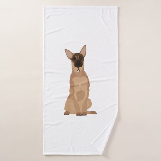 Belgische Malinois Illustration! Badehandtuch (Badehandtuch)