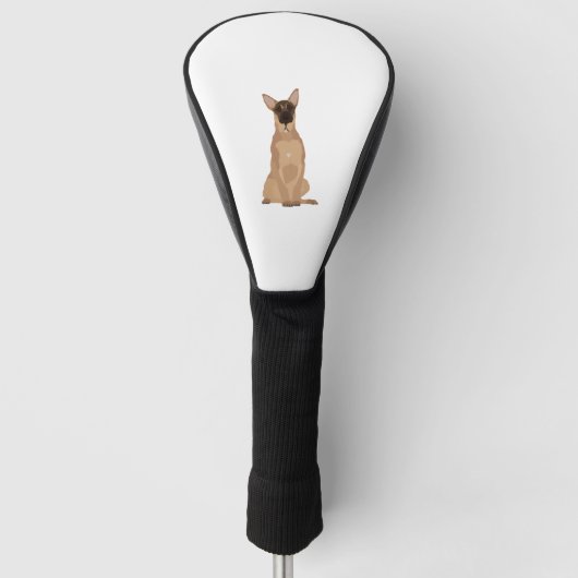 Belgische Malinois Illustration! Golf Headcover (Vorderseite)