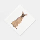 Belgische Malinois Illustration! Serviette (Ecke)