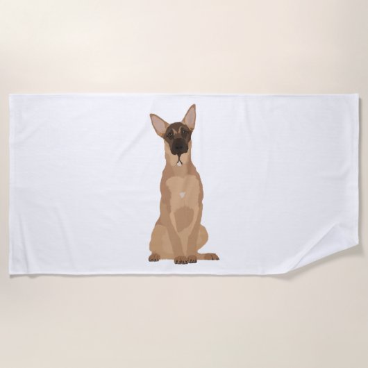 Belgische Malinois Illustration! Strandtuch (Vorderseite)