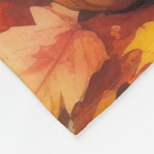 Belgische Malinois im Herbst hinterlässt Erntedank Fleecedecke (Ecke)