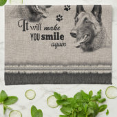 Belgische Malinois-Kunst, wenn alles versage Zitat Geschirrtuch (Gefaltet)