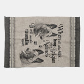 Belgische Malinois-Kunst, wenn alles versage Zitat Geschirrtuch (Horizontal)