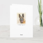 Belgische Malinois-Malerei - Niedliche Original Hu Karte (Rückseite)