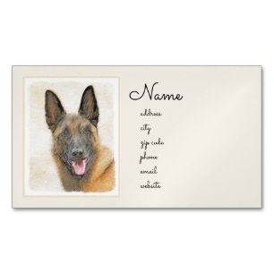 Belgische Malinois-Malerei - Niedliche Original Hu Magnetische Visitenkarte