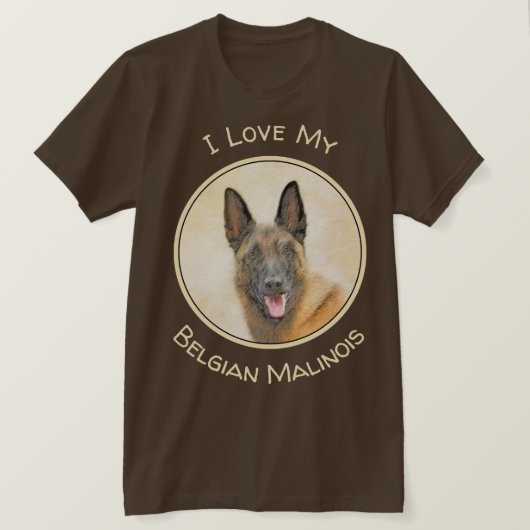 Belgische Malinois-Malerei - Niedliche Original Hu T-Shirt (Design vorne)