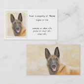 Belgische Malinois-Malerei - Niedliche Original Hu Visitenkarte (Vorne/Hinten)