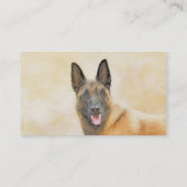 Belgische Malinois-Malerei - Niedliche Original Hu Visitenkarte (Rückseite)
