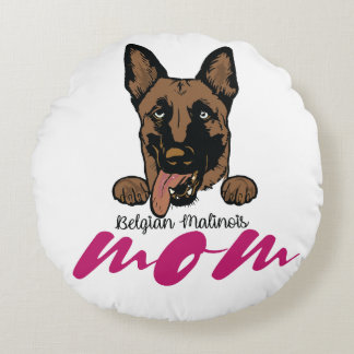 Belgische Malinois-Mama Rundes Kissen
