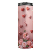 Belgische Malinois mit Rose - Valentinstag Thermosbecher (Rückseite)