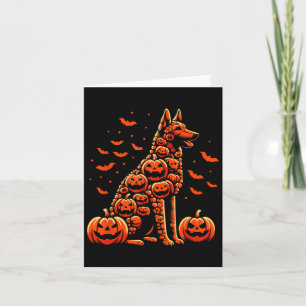 Belgische Malinois Pumpkin-Kürbislaterne Halloween Karte