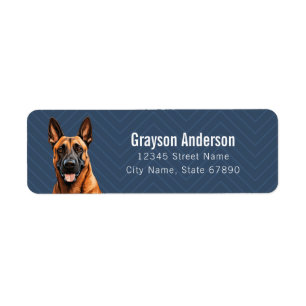 Belgische Malinois-Rücksendeadressen-Aufkleber