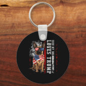 Belgische Malinois sogar meine Hunde Lieben Trump Schlüsselanhänger (Vorderseite)