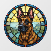 Belgische Malinois-Verkleidung Fensteraufkleber (Blatt)