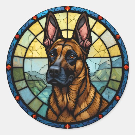 Belgische Malinois-Verkleidung Runder Aufkleber (Vorderseite)