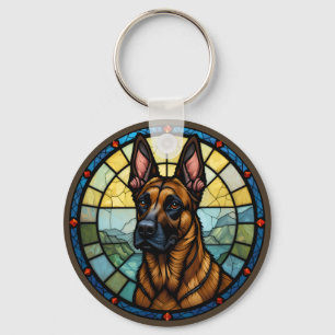 Belgische Malinois-Verkleidung Schlüsselanhänger