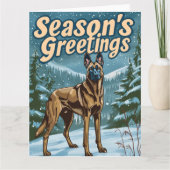 Belgische Malinois Weihnachten Karte (Vorderseite)