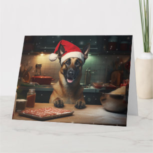 Belgische Malinois Weihnachtskost Feiertag Karte