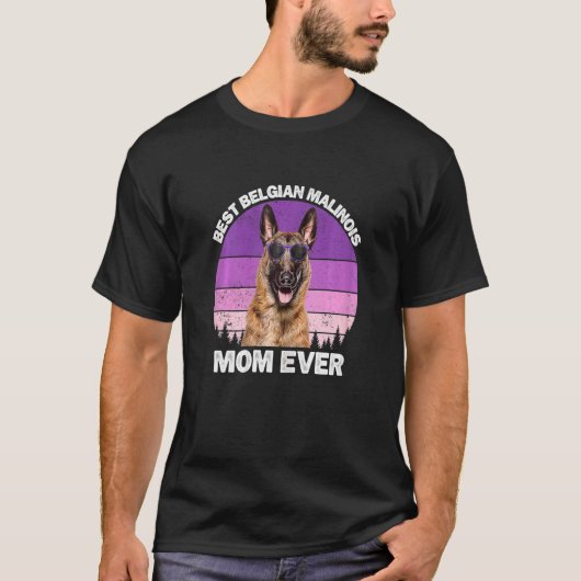 Belgische Mama Malinois Vintag Belgische Schäfer T-Shirt (Vorderseite)