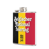 Belgische Nationalfeiertag-Fahne Flachmann (Links)