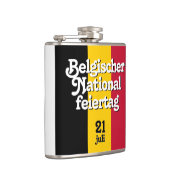 Belgische Nationalfeiertag-Fahne Flachmann (Rechts)