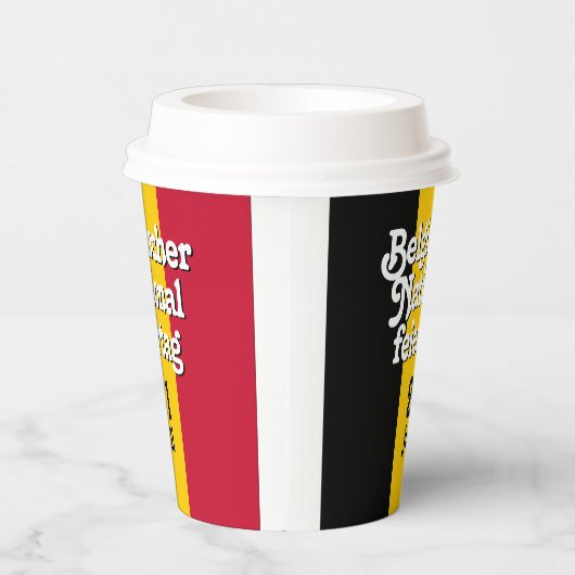 Belgische Nationalfeiertag-Fahne Pappbecher (Rechts)