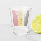 Belgische Nationalfeiertag-Fahne Schnapsglas (Rückseite)