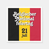 Belgische Nationalfeiertag-Fahne Serviette (Vorderseite)