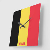 Belgische Nationalflagge Patriotisch Quadratische Wanduhr (Winkel)