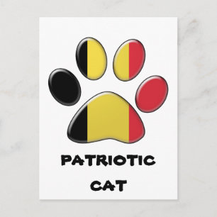 Belgische Patriokatze Postkarte
