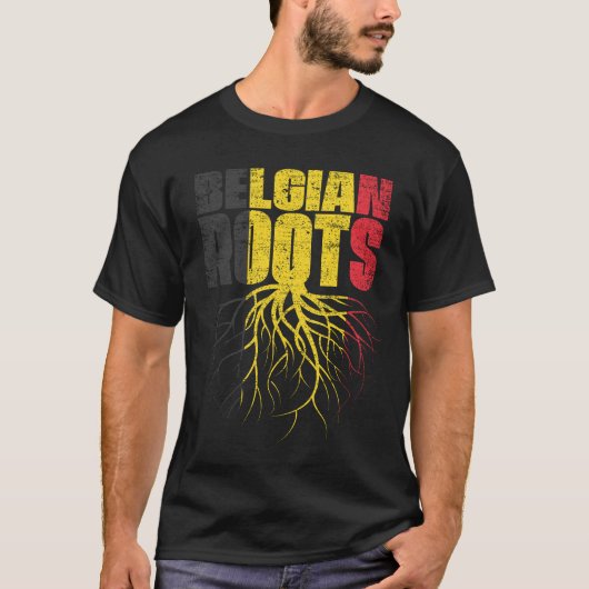 Belgische Roots Belgien Heritage Flag T-Shirt (Vorderseite)