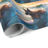 Belgische Schäfer-Strandmalerei Geschenkpapier (Rolleneckpunkt)