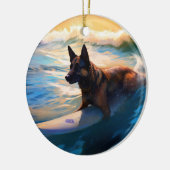 Belgische Schäfer-Strandmalerei Keramik Ornament (Links)