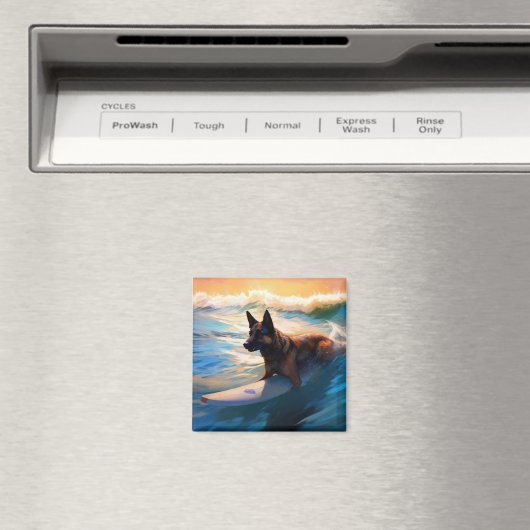 Belgische Schäfer-Strandmalerei Magnet (In Situ (Geschirrspüler))