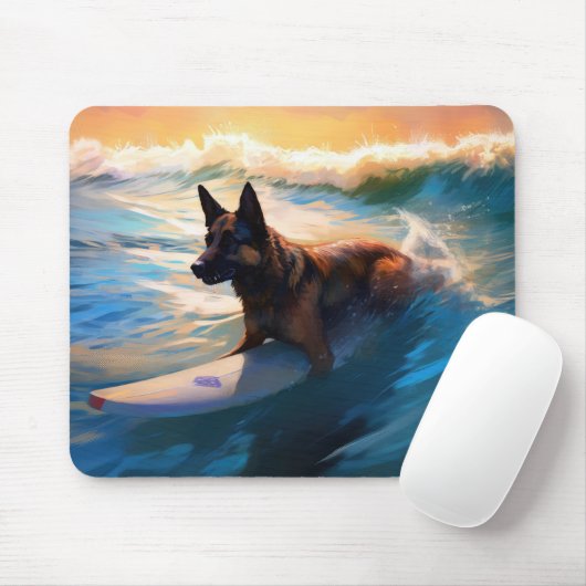 Belgische Schäfer-Strandmalerei Mousepad (Mit Mouse)
