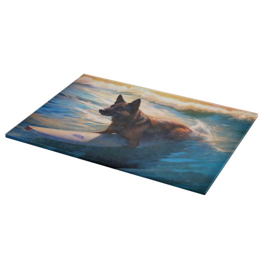 Belgische Schäfer-Strandmalerei Schneidebrett (Ecke)