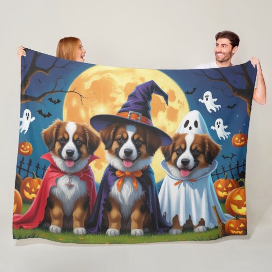 Belgische Schäferhunde Pumpkin Halloween Funny Fleecedecke (Beispiel)