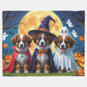Belgische Schäferhunde Pumpkin Halloween Funny Fleecedecke (Vorderseite (Horizontal))