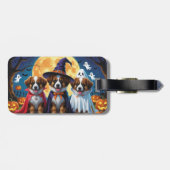 Belgische Schäferhunde Pumpkin Halloween Funny Gepäckanhänger (Rückseite horizontal)