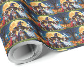 Belgische Schäferhunde Pumpkin Halloween Funny Geschenkpapier (Rolleneckpunkt)
