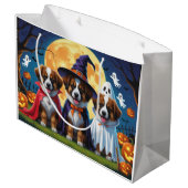 Belgische Schäferhunde Pumpkin Halloween Funny Große Geschenktüte (Rückseite Schrägansicht)
