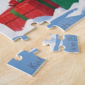 Belgische Schäferhütte Weihnachts-Schneeszene Puzzle (Seite)