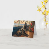 Belgische Schäferweihnachtsfahrt: Feierabend Karte (Gelbe Blume)